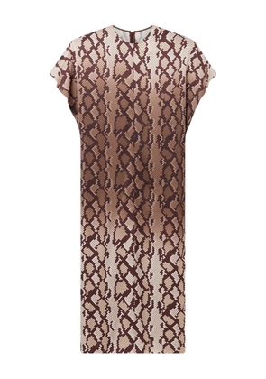 Stella McCartney short-sleeve midi dress - Brown