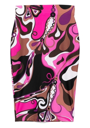 PUCCI abstract-print skirt - Brown