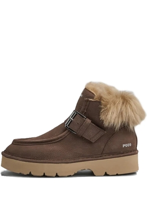 PANCHIC buckle-strap ankle boots - Brown