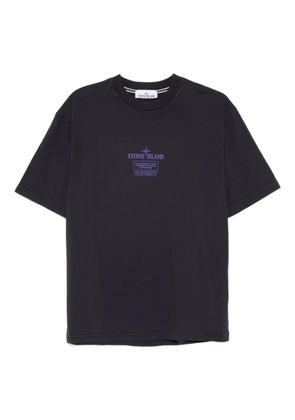 Stone Island 2100037 Combed cotton logo-plaque T-shirt - Blue