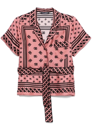Dolce & Gabbana DNA logo-print shirt - Pink