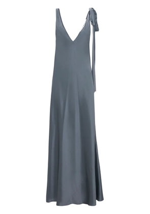 JW Anderson tie-fastening silk maxi dress - Grey
