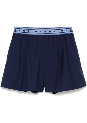 Marni pleated shorts - Blue