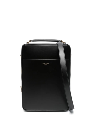 Saint Laurent leather messenger bag - Black