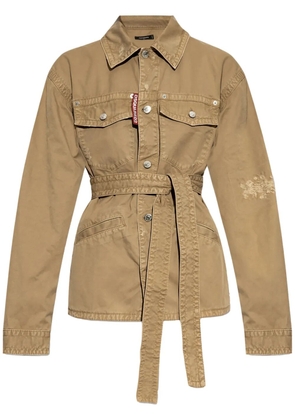DSQUARED2 belted overshirt - Neutrals