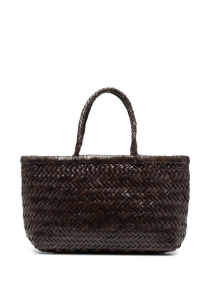 DRAGON DIFFUSION interwoven leather tote bag - Brown