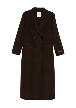 ERMANNO FIRENZE wool-blend double breasted coat - Brown