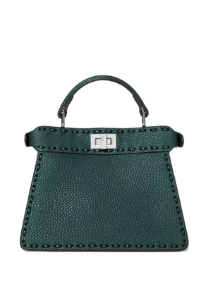FENDI mini peekaboo stitch top handle tote bag - Green