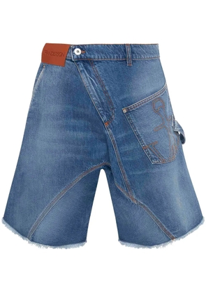 JW Anderson twisted denim shorts - Blue
