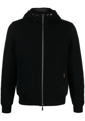 Moorer Brigno-MRW zip-up hooded jacket - Black