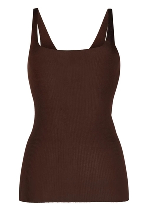 Fabiana Filippi ribbed-knit tank top - Brown