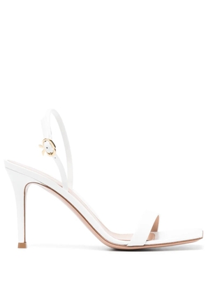 Gianvito Rossi Ribbon Stiletto 85mm leather sandals - White