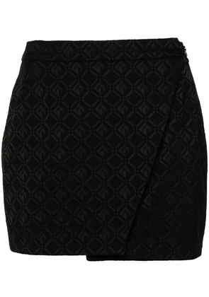 Marine Serre Moon Diamont jacquard miniskirt - Black