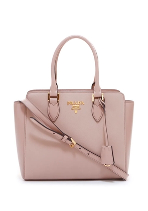 Prada Pre-Owned logo-lettering leather handbag - Pink