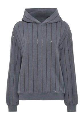 Brunello Cucinelli sequin-embellished hoodie - Grey