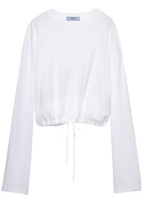 Prada long-sleeved jersey T-shirt - White