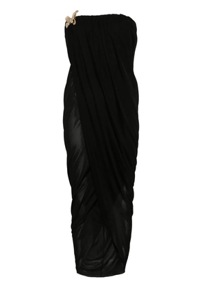 Blumarine butterfly-appliqué maxi dress - Black