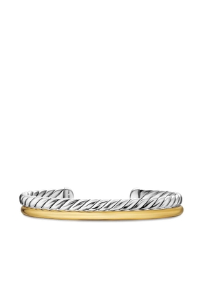 David Yurman 18K yellow gold and sterling silver DY Mercer® Two Row bangle