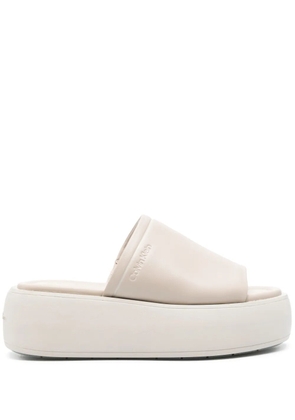 Calvin Klein 60mm leather flatform sandals - Neutrals