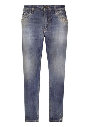 Dolce & Gabbana distressed-effect tapered jeans - Blue
