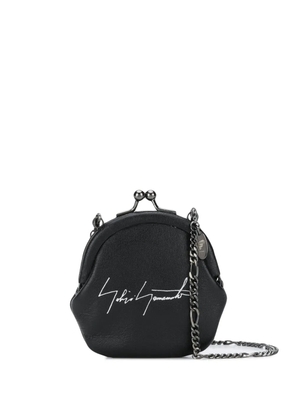 Discord Yohji Yamamoto logo print twist wallet - Black