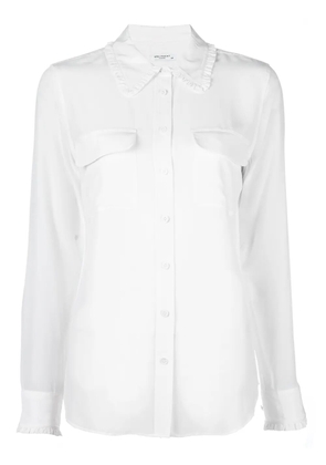 Equipment Signature slim-fit silk shirt - White