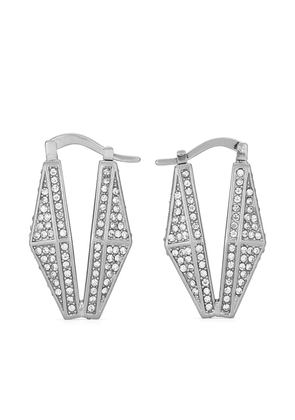 Jimmy Choo Diamond Chain crystal-embellished earrings - Silver