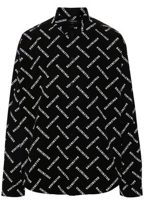 Balenciaga logo-print shirt - Black