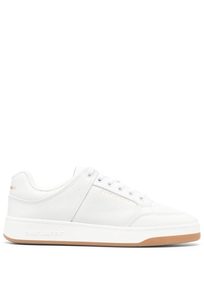 Saint Laurent SL/61 leather perforated sneakers - White