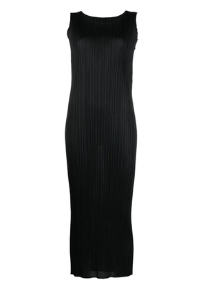 Pleats Please Issey Miyake sleeveless pleated midi dress - Black