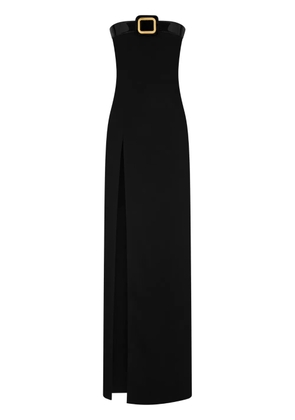TOM FORD strapless leather-trim maxi dress - Black