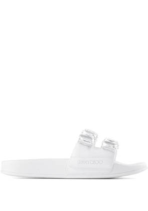 Jimmy Choo Fitz slides - White