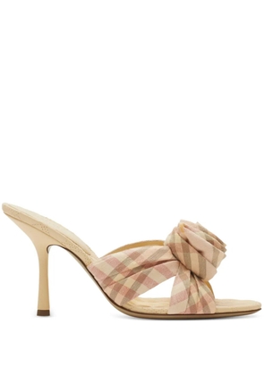 Burberry 90mm Mews Rose mules - Neutrals