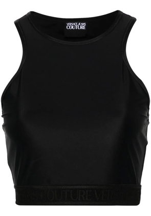 Versace Jeans Couture logo-underband crop top - Black