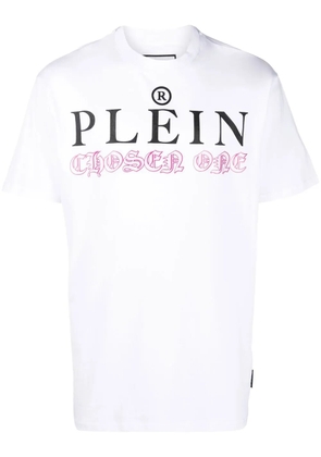 Philipp Plein logo-print detail T-shirt - White
