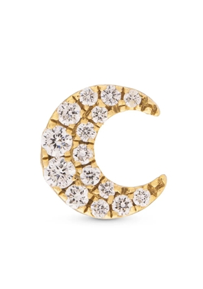 MARIA TASH 18kt yellow gold Moon diamond stud earring