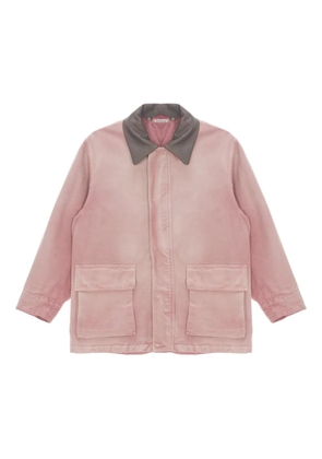 Auralee contrasting-collar jacket - Pink