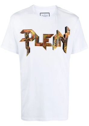 Philipp Plein crystal-embellished logo T-shirt - White