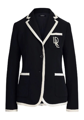 Lauren Ralph Lauren embroidered logo trim jacket - Black