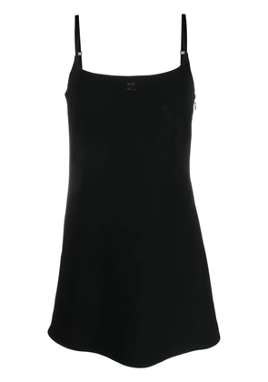 Courrèges sleeveless square-neck minidress - Black