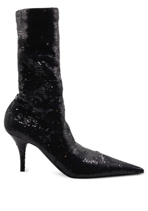 Balenciaga 80mm Knife sequin-embellished boots - Black