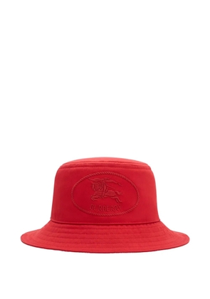 Burberry Equestrian Knight gabardine bucket hat - Red