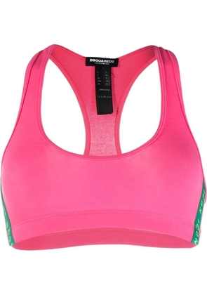 DSQUARED2 Icon color-block bikini top - Pink