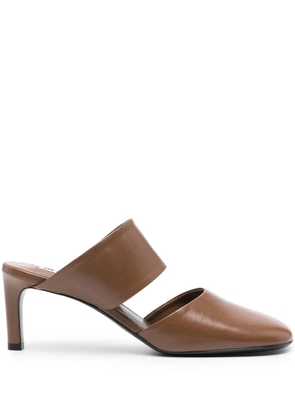 Jil Sander 65mm square-toe mules - Brown