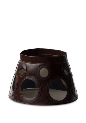 Prada leather visor - Brown