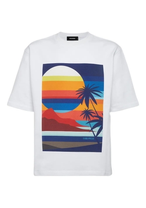 DSQUARED2 Summer Lovers Sunset T-shirt - White