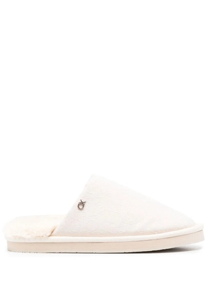 Calvin Klein logo-jacquard lined slippers - Neutrals