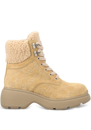 Gucci 35mm lace-up ankle boots - Neutrals