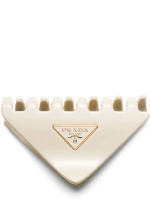 Prada logo-appliqué hair clip - Neutrals