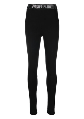 Philipp Plein gem logo-waistband leggings - Black